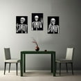 thumbnail image 5 of ZHONGYUTONG Funny Skull Canvas Wall Art 3 Pieces Black and White Skeleton Poster Prints Abstract Horror Paintings Gothic Halloween Wall Decor Ready to Hang (11.00" x 14.00" x 3PCS), 5 of 7