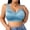 Blue bra for women, variant on ATOYSOY Wireless Side Support Bra For Large Breasts Wide Adjustable Strap V Neck Upper Sheer Mesh Splice Sleek Solid Extra Wide Side Wing Full Bust Lift Bralette No Underwire Solid Formal Daily Wear