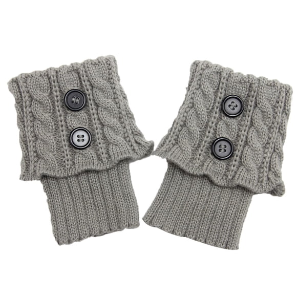 1 Pair Women Boot Socks Leggings Jeans Solid Color Cold Weather Solid Color Leg Warmer Winter Warm Cold Weather Thermal Dressing Decoration Gray