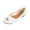 White, variant on Wensltd Women's Shoes Dot Print Peep Toe Flat Shoes Slip On Ballet Flats for Daily Walking Black