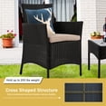 thumbnail image 5 of CL.HPAHKL Rattan Chair Patio 4 Piece Wicker Furniture Sets Garden Conversation Set, Black, 5 of 7