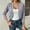Gray, variant on IUYRTFE Women's Open Front Cropped Cardigan 3/4 Sleeve Solid Color Casual Lightweight Jacket
