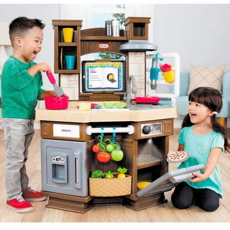 Little Tikes Cook 'n Learn Smart Kitchen with 40+ Piece Accessory Set and 4 Play (Little Tikes Wooden Kitchen Best Price)