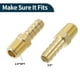 thumbnail image 4 of Conectores de manguera de latón 3/8" 1/4"NPT macho recto para aire, agua, aceite, gas, combustible 2 piezas tono dorado, 4 of 6