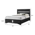 thumbnail image 2 of Matrix Traditional Style Full 5 PC Storage Bedroom Set made with Wood in Black, 2 of 19