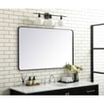 thumbnail image 3 of Soft corner metal rectangular mirror 30x48 inch in Black, 3 of 5