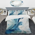 thumbnail image 2 of DESIGN ART Designart "Blue and Grey Ethereal Elixir V" Blue Modern - Bedding Set With Shams King, 2 of 6