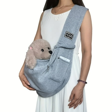 1pc PetAmi Adjustable Polyester Dog Sling Carrier Bag  Comfortable Crossbody Shoulder Pet Travel Tote for Cats and Puppies  Portable Pet Carrier Supplies