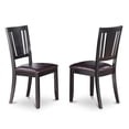 thumbnail image 2 of East West Furniture Dudley  Dining  Chair  with  Faux  Leather  upholstered  Seat  in  Black  Finish,  Set  of  2, 2 of 2