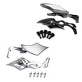 thumbnail image 4 of LOVIVER Universal Motorcycle Flame Hand Rearview Side Mirrors 8MM 10MM for , Black, 4 of 8