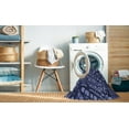 thumbnail image 2 of Ahgly Company Machine Washable Indoor Square Transitional Night Blue Area Rugs, 5' Square, 2 of 7