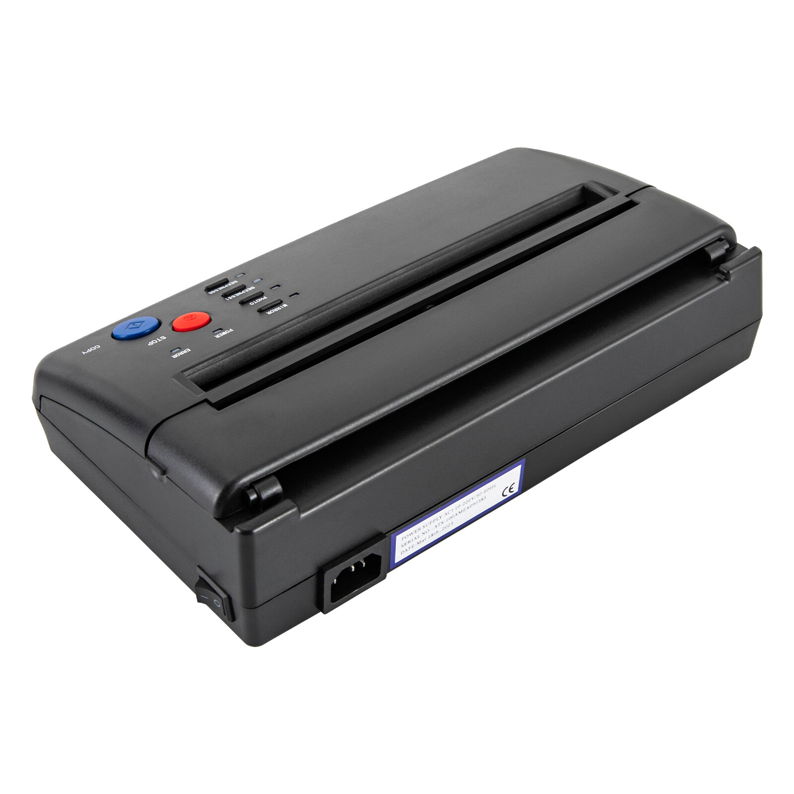Tattoo Stencil Printer, Wireless Thermal Transfer Machine for A4 Stencil Paper, Inkless Bluetooth Copier with Mirror Printing & 2 Depth Levels for Home Studio Artists & Professionals