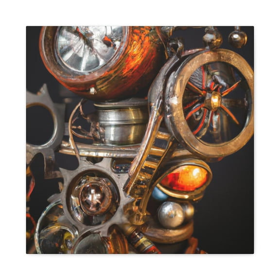 Electric Copper Clockwork - Canvas