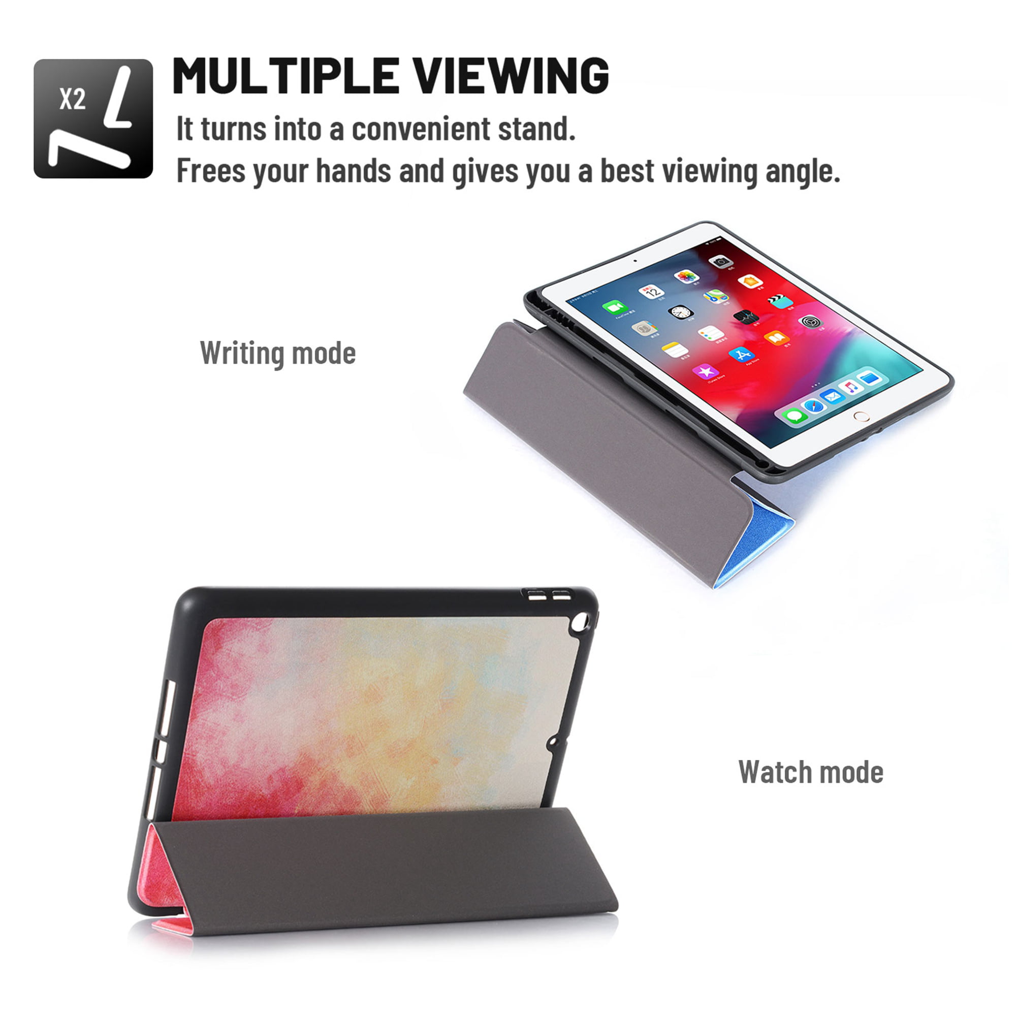 Mobigear Tri-Fold - Coque Apple iPad 7 (2019) Etui - Noir 564534-2 
