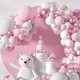 thumbnail image 4 of Conjunto de corona de globo rosa, arco de globo rosa relleno, diferentes tamaños, globo de látex, decoración de fiesta de cumpleaños de princesa de boda, 4 of 7