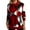 Red, variant on XIAONU Womens Hoodies Trendy Color-Block Printed Pullover Hoodie With Peasure Drawstring High Neck And Long Sleeves