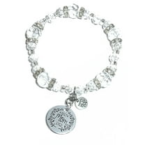 Hidden Hollow Beads Crystal Stretch Charm Bracelet, Women’s Message Dangle, Comes Packaged In A Beautiful Gift Bag (Best Mom Ever)