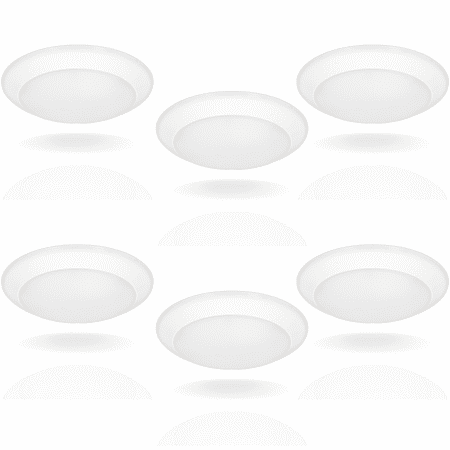 

American Lighting Quick Disc 6 In. White Round 120V 3000K 15W 950Lm Downlighting Easy To Install Dimmable Led For Residencial And Commercial Use (6 Pack)