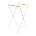 thumbnail image 4 of Foldable Trash Can Stand Trash Rack Trashcan Storage Metal Frame Support Garbage Bag Holder Leaf Bag Rack for Camping, Outdoor, Indoor White, 4 of 7