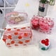 thumbnail image 4 of Xiao Hua Bolsas de maquillaje transparentes con diseño de frutas para mujeres y niñas, neceser de viaje transparente, organizador de artículos de tocador, estilo melocotón., 4 of 5