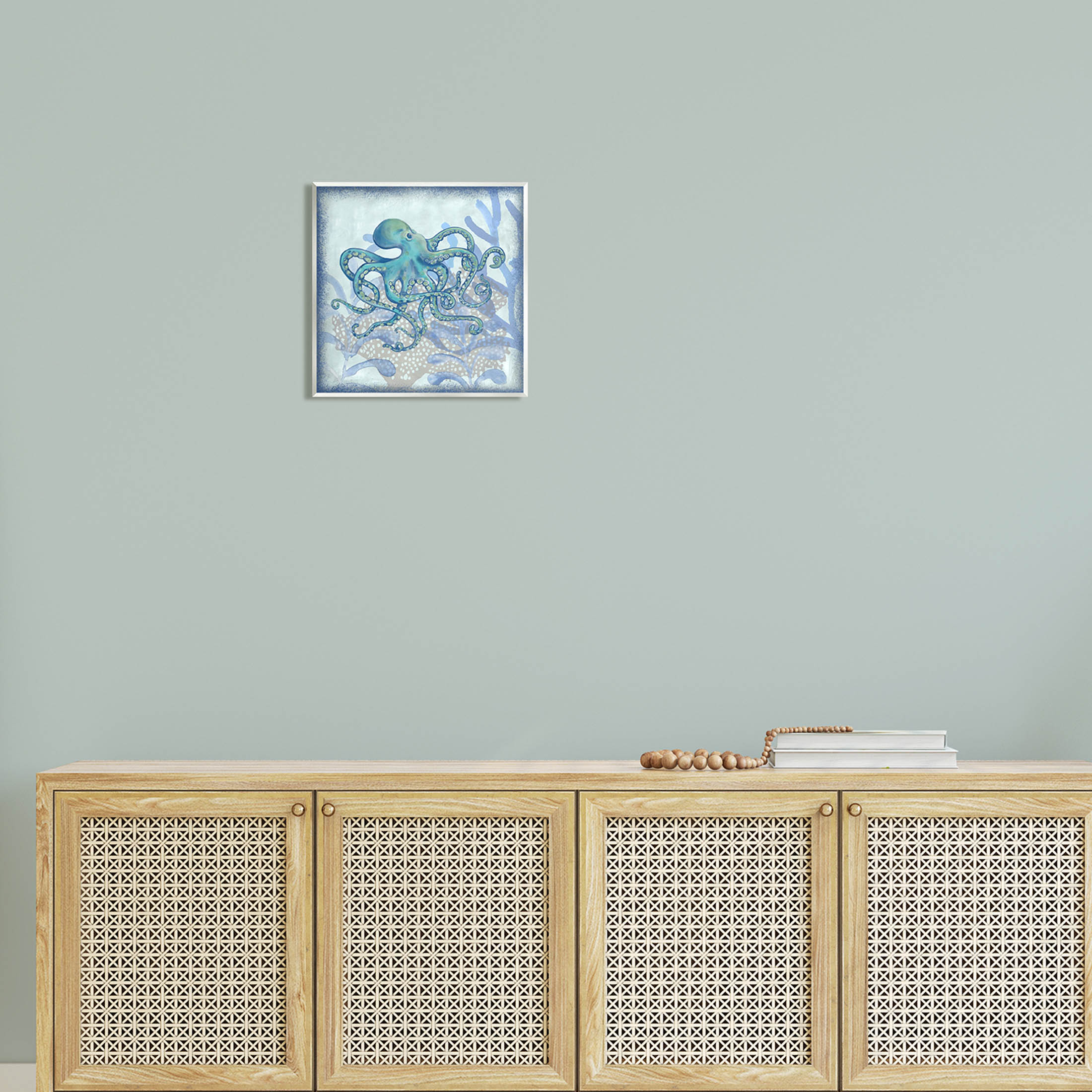 Layered Octopus Coral Botanicals Animals & Insects Graphic Art Unframed Art Print Wall Art