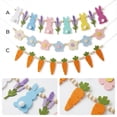 thumbnail image 6 of SSNTSY 3pcs 7.2ft Easter Bunner Easter Bead Garland Easter Tree Garland Rustic Bunny Carrot Flower Banner for Home Shelf Fireplace Wall Mantle Decor, 6 of 8