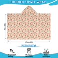 thumbnail image 2 of Pink Christmas Gingerbread and Tree Pattern Hooded Bath Towel，50"x30" for Ages 3 To 12 Kids, Quick Dry Lightweight Soft Microfiber Hood Beach Towel Cover Up for Kids, 2 of 7