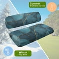 thumbnail image 6 of Psesaysky 2PCS Golf Cart Seat Covers, Blue Marble Print Breathable Front and Rear Seat Cushion Cover Fits for Ezgo Club Car Golf Cart Original Regular Seats, No Stapler, 6 of 8