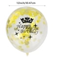 thumbnail image 7 of 10Pcs 12Inch Latex Balloons Printed Transparent Crown Balloon For Birthday(Gold happy Birthday), 7 of 7