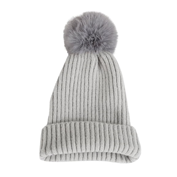 Prolriy Beanies Hats Men All Girls Boys Winter Hats Fleece Warm Thick Fashion Knitted Hat, Hats for Men Grey One Size