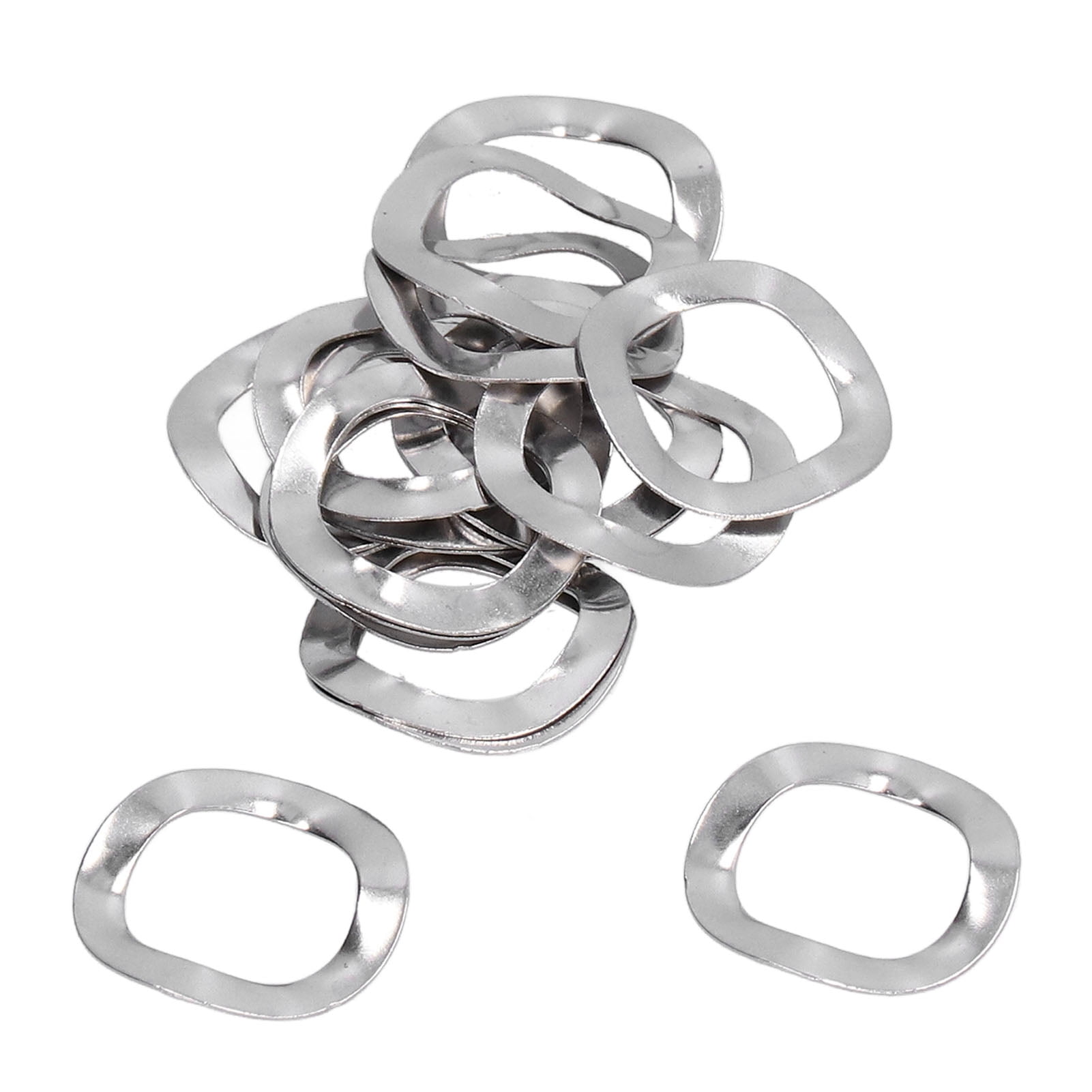 Wave Washer Assortment, Tool Kit Crinkle Wavey Washers Marine Grade 100Pcs Fastener Hardware
