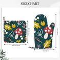 thumbnail image 4 of Disketp Cartoon Leaf Mushroom Red Oven Mitts And Potholders Bbq Gloves-Oven Mitts And Pot Holders With Recycled Infill Silicone Non-Slip Cooking Gloves For Cooking Baking Grilling, 4 of 9