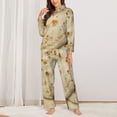 thumbnail image 2 of Balery Taco Tortillas Conjunto de Pijama con Estampado para Mujer, Conjunto de Dos Piezas con Manga Larga, Ropa de Dormir Suave con Bolsillos, Pijamas Cómodos-XX-Large, 2 of 7