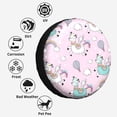 thumbnail image 6 of Kdxio Llama Unicorn and Rainbow for Tire Cover Wheel Protectors Tyre Covers Weatherproof Wheel Covers Universal Fit for Trailer Rv SUV Truck Camper Travel Trailers 14 inch, 6 of 8