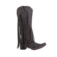 thumbnail image 5 of Xiaoxatg Women's Mid-Calf Boots Plus Size Winter Heel Fringe Boots Stylish High Heel Tall Footwear for Various Occasions 5 Black, 5 of 9