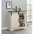 thumbnail image 2 of Alpha Joy Farmhouse Coffee Bar Cabinet with Barn Door, Medium Density Fiberboard White, 2 of 5