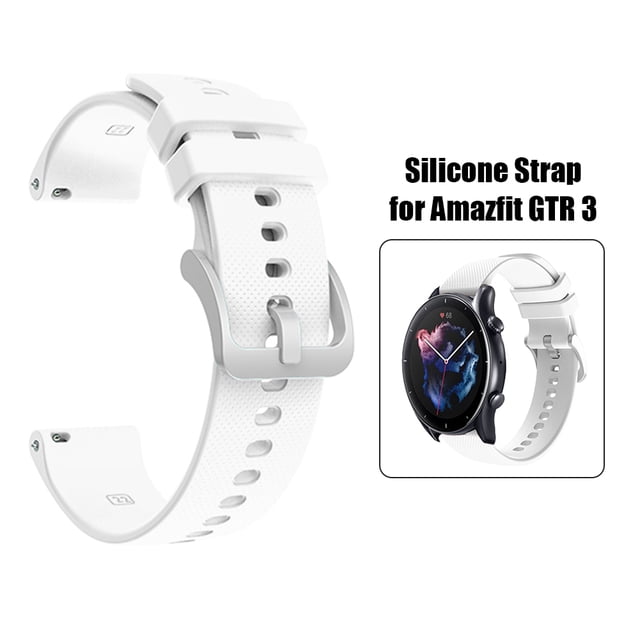 Correa de silicona de 22 mm para pulsera de reloj Amazfit GTR 3/GTR 3 PRO (blanco)