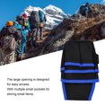 thumbnail image 2 of Professional Multiple Pockets Electrician Waterproof Small Bag Polyester Belt Technician Work Organizer Hardware Tools Pouch for DIY Electricians Carpenters Builders (blue edge), 2 of 9