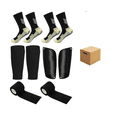 thumbnail image 1 of 6pcs Calcetines Antideslizantes Con Espinilleras Para Fútbol Belug, negro, 1 of 4