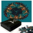 thumbnail image 3 of Ambesonne Mermaid Jigsaw Puzzle, Vintage Marine Theme, Heirloom-Quality Fun Activity for Family Durable Cardboard, 1000 pcs, Teal Red Cream, 3 of 6