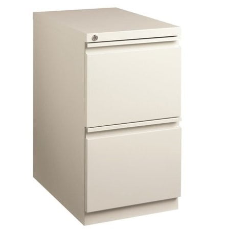- 20-inch Deep Mobile Pedestal 2-Drawer File/File Full Width Pull, Light Gray