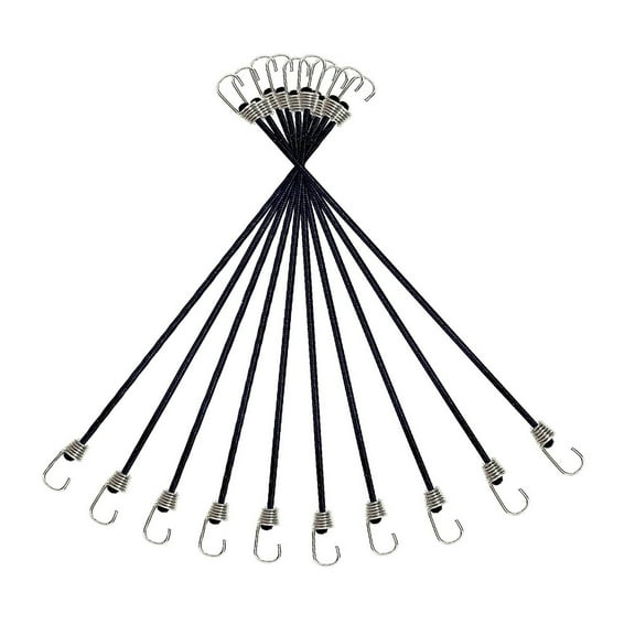 Gymnture 10 Pack Bungee Cords with Hooks for Camping and Tools