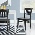 thumbnail image 4 of Linon Cabarrus Wood Dining Side Accent Chair, Set of 2, Black, 4 of 17