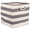 Gray, variant on DII Durable Woven Striped Storage Bin with Rope Handles, Large Cube, 16x16x16", Gold