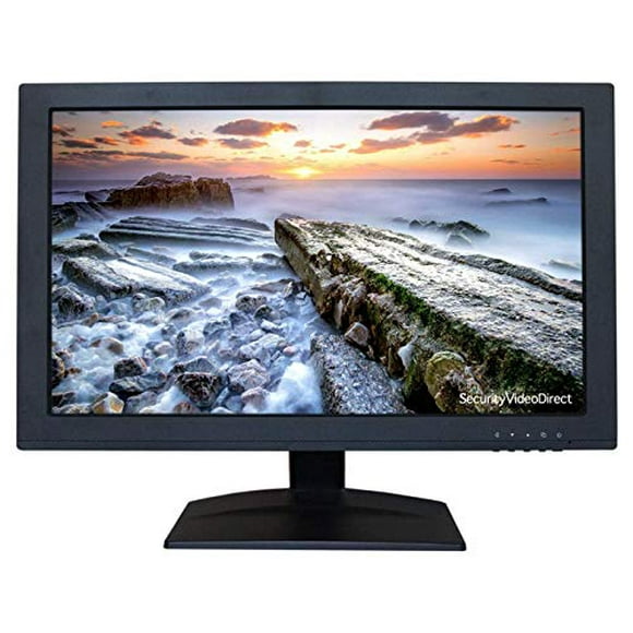 SVD 18.5-inch Ultrathin Professional Security Monitor, LCD Color Screen with VGA, BNC Input, HDMI, USB Video Inputs, for CCTV DVR Home Office Surveillance Security System, Black