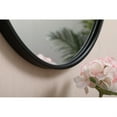 thumbnail image 5 of Metal frame round mirror with decorative hook 18 inch in Black, 5 of 5
