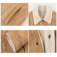 thumbnail image 3 of Men‘s Plus Size Suede Jacket Warm Coats Male Outwear Winter, 3 of 4