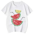 thumbnail image 3 of WOYY Big Girls Cute Summer T Shirt Watermelon Print Short Sleeve T-Shirt, Sizes 3-13, 3 of 3