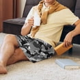thumbnail image 2 of Cauagu Horse Silhouette Print Pajama Bottoms for Men Sleep Pajama Shorts Elastic Waistband Sleep Pajama Short Men's PJ Shorts -Medium, 2 of 6