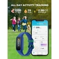 thumbnail image 3 of BIGGERFIVE Kids Fitness Tracker, Pedometer, 0.96'' Activity Tracker Watch for Boys Girls, IP68 Waterproof, Blue, 3 of 10